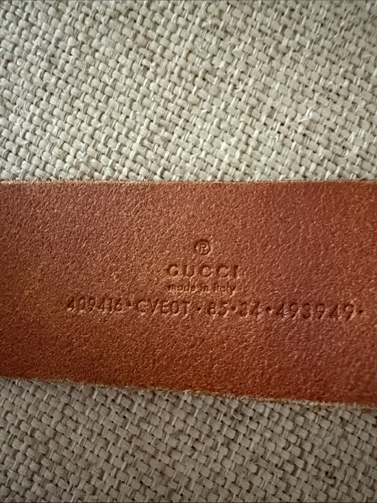 Gucci Brown Leather Belt with Gold Double G Buckle